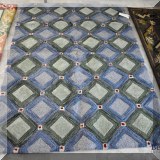 R35. Blue and green Company C rug.